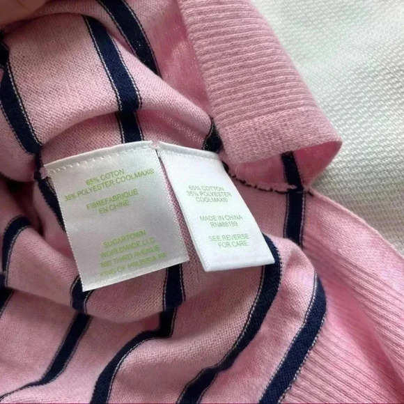 Lilly Pulitzer Melenie Sweater Heathered Pink Tropics Tint Amore Stripe … - Picture 8 of 11